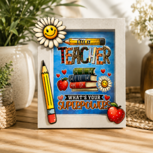 Custom Teacher Appreciation Shadow Box - 5x7"