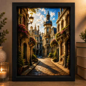 Enchanted European Passage – Illuminated Acrylic Shadow Box