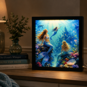 Kingdom Beneath The Waves – Illuminated Glass Shadow Box