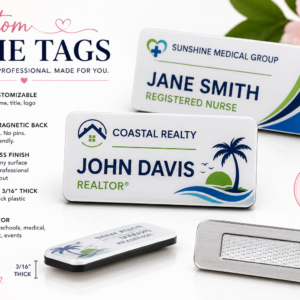 Custom Magnetic Name Badge – Full Color, Personalized